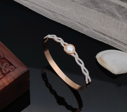 Roman Numeral & Stone Harmony Bangle