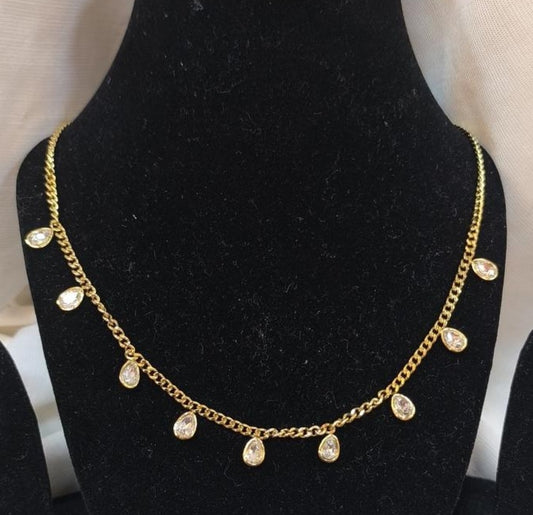 Zainif Glistening Drops Necklace