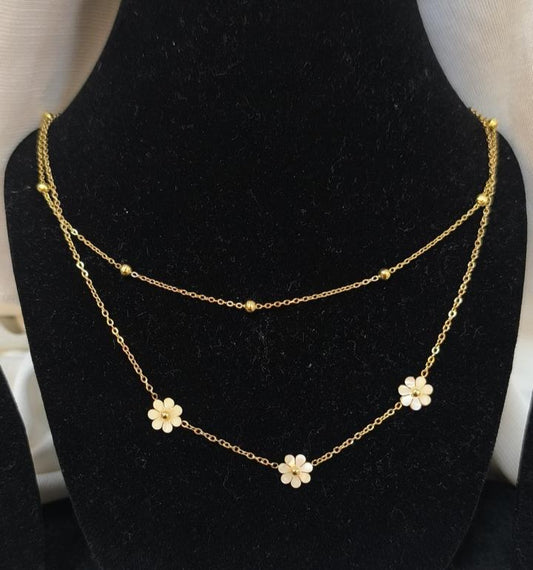 Zainif Daisy Chain Layers Necklace